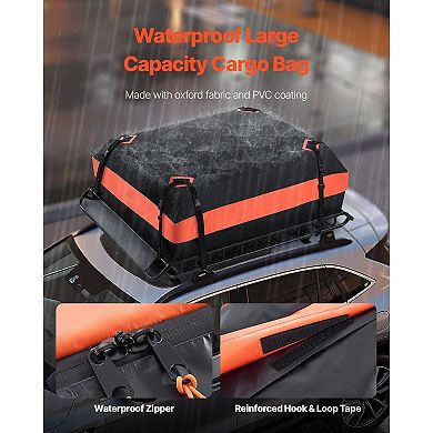 Roof Rack Cargo Carrier Adjustable Steel Basket with Cargo Bag Net and Straps