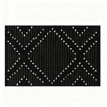 Bohemian Style Porch Rug, Cotton Blend, Washable, Front Door Mat