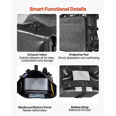 Motorcycle Saddlebags with Reinforced Bottom and Padding