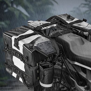 Motorcycle Saddlebags with Reinforced Bottom and Padding