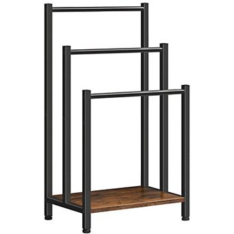 Vertical Bathroom Towel Holder with Multi-Use Hanging Bars and Anti-Slip Feet