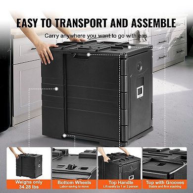 Insulated Food Transport Box Large Capacity Front Door Hot or Cold Storage