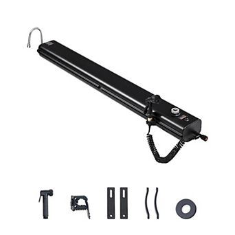Roof Rack Solar Water Tank 8-Gallon Aluminum Outdoor Shower with Hose and Nozzles