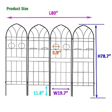 2-Piece Garden Trellis Set with Pot Holders for Climbing Plants