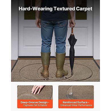 Indoor Outdoor Front Door Mat, Floor Mat for Porch, Hallway, or Apartment