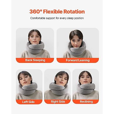 Memory Foam Travel Pillow for Neck Support with Eye Mask and Earplugs