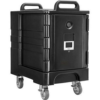 Food Transport Carrier Box 81-qt Hot & Cold Meals with Handles and Wheels