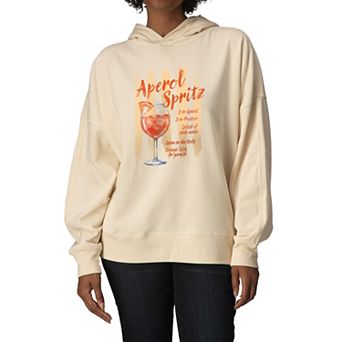 Women's Aperol Spritz Recipe Oversized Fleece Hoodie Sweatshirt