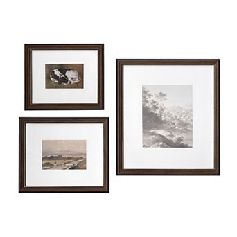 Belle Maison Matted Under Glass 3 pc Rectangle Framed Art Set
