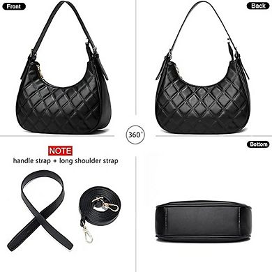 Women’s Small Crescent Shoulder Bag Retro Hobo Clutch Crossbody Purse