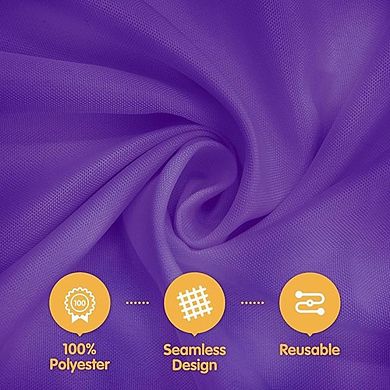 6-Pack Purple Tablecloths, Polyester, Waterproof, Stain & Wrinkle-Resistant