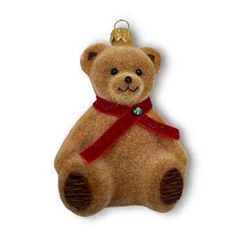 Discover Europe Made in Poland Bear Glass Christmas Ornament