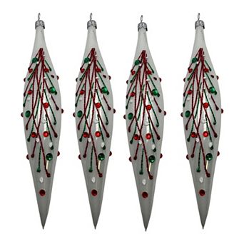 Discover Europe Made in Poland Glass Christmas Ornament 4 pc Set