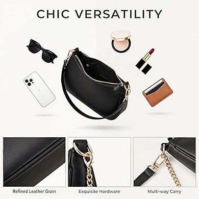 Women’s Mini Hobo Bag Retro Clutch Crossbody with Chain Strap