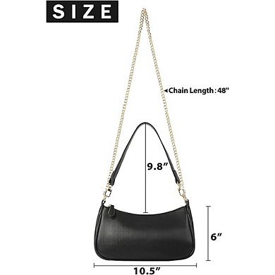 Women’s Mini Hobo Bag Retro Clutch Crossbody with Chain Strap