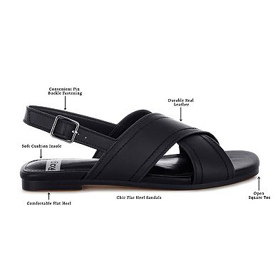 Rag & Co Jamon Women's Slingback Flat Sandals