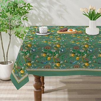 Spring Hummingbird Tablecloth, French Country, Durable Fabric