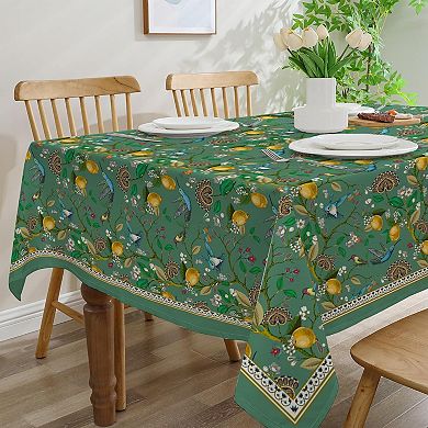 Spring Hummingbird Tablecloth, French Country, Durable Fabric