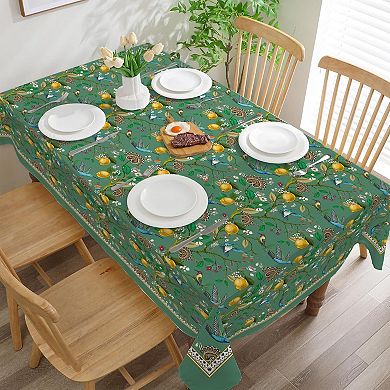 Spring Hummingbird Tablecloth, French Country, Durable Fabric