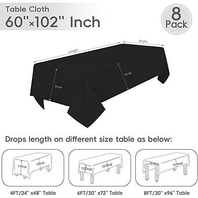 Polyester Tablecloth Wrinkle-Resistant Washable Rectangular Cover