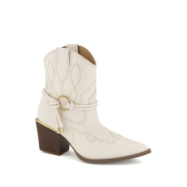 Andrea Women's Western Fashion Boots 95021-3892008 Ivory 6