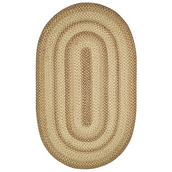 Homespice Cookie Dough Braided Non-Shedding Premium Jute Brown/Cream Rug