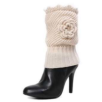 Cupid Knit Rosette Boot Topper