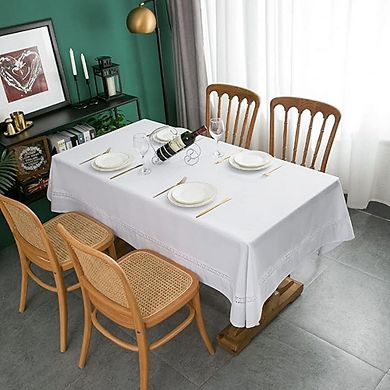 Round Cotton Lace Tablecloth, Handmade, Floral, Decorative, Bohemian