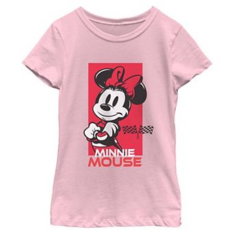 Girls 6-16 Disney's Minnie Mouse Racing Flags Graphic Tee