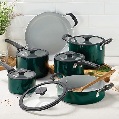 Tramontina 11-Piece Nesting Nonstick Cookware Set with Lids, Dishwasher & Oven Safe