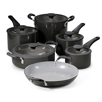 Tramontina 11 pc Nesting Nonstick Cookware Set with Lids, Dishwasher & Oven Safe