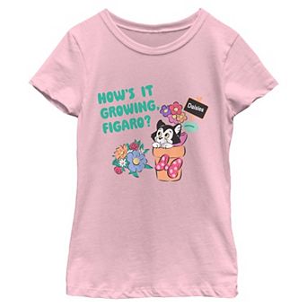 Girls 6-16 Disney's Pinocchio Figaro How's It Growing Graphic Tee