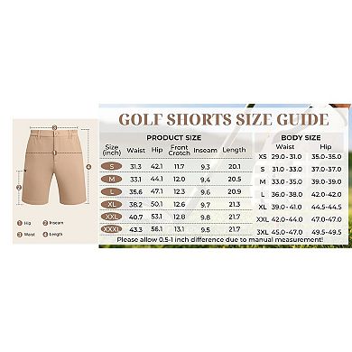 COOFANDY Men' All Day Comfy Golf Shorts Stretch Lightweight Flat Front for Casual Hiking Shorts