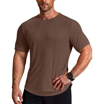 COOFANDY Muscle Fit T Shirts for Men Ribbed Texture Crew Neck T Shirts Gym Moisture Wicking