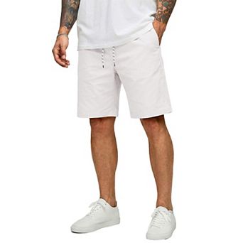 COOFANDY Khaki Shorts Men Flat Front Chino Elastic Waistband Walking Casual Vacation Beach Shorts