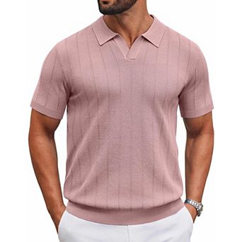 COOFANDY Mens Golf Polos Short Sleeve Casual Knit Polo Shirt Vintage Summer T Shirts Old Money Tops