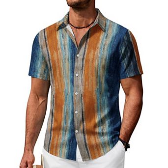 COOFANDY Hawaiian Shirts for Men Short Sleeve Tropical Shirts Beach Button Up Shirts Resort Wear