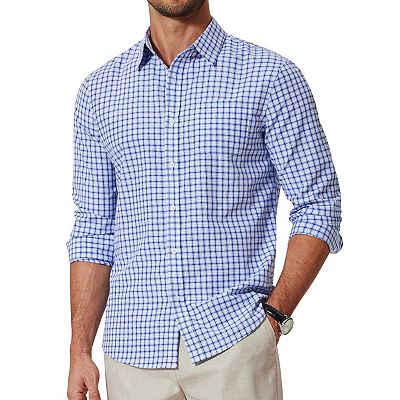 untucked dress shirts for men COOFANDY Mens Long Sleeve Button Down Shirts Casual Shirts Wedding Shirts A White : Clothing, Shoes & Jewelry Sits close to the body and is expertly designed for trimness through the chest Untucked Shirts For Men |