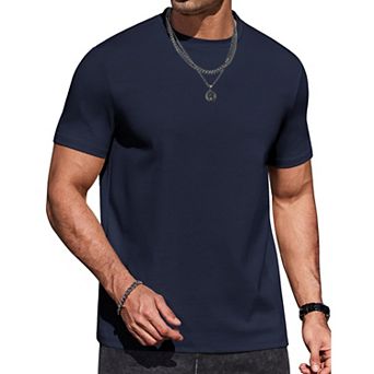COOFANDY Men T Shirts Short Sleeve Muscle Workout T Shirt Summer Cotton Classics Undershirts