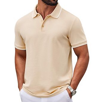 COOFANDY Mens Polo Shirts Short Sleeve Lightweight Classic T Shirt Casual Golf Shirts