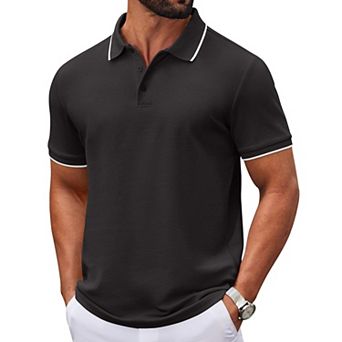 COOFANDY Mens Polo Shirts Short Sleeve Lightweight Classic T Shirt Casual Golf Shirts