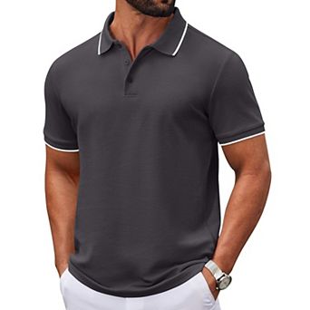 COOFANDY Mens Polo Shirts Short Sleeve Lightweight Classic T Shirt Casual Golf Shirts