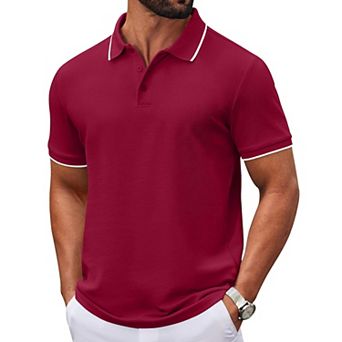 COOFANDY Mens Polo Shirts Short Sleeve Lightweight Classic T Shirt Casual Golf Shirts