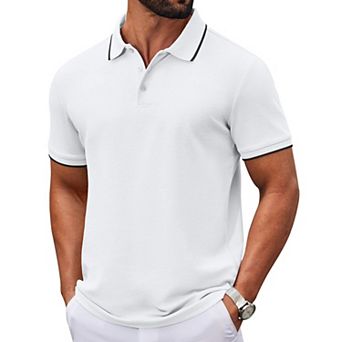 COOFANDY Mens Polo Shirts Short Sleeve Lightweight Classic T Shirt Casual Golf Shirts