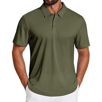 COOFANDY Mens Polo Shirts Moisture Wicking Golf Shirts Short Sleeve Quick Dry Collared Shirts