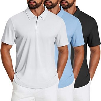 COOFANDY Mens Polo Shirts Moisture Wicking Golf Shirts Short Sleeve Quick Dry Collared Shirts