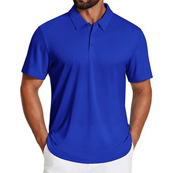 COOFANDY Mens Polo Shirts Moisture Wicking Golf Shirts Short Sleeve Quick Dry Collared Shirts