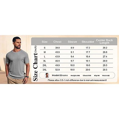 COOFANDY Men' T- Shirts Short Sleeve Knit Sweater Shirt Casual Crewneck Ribbed Pullover Tees