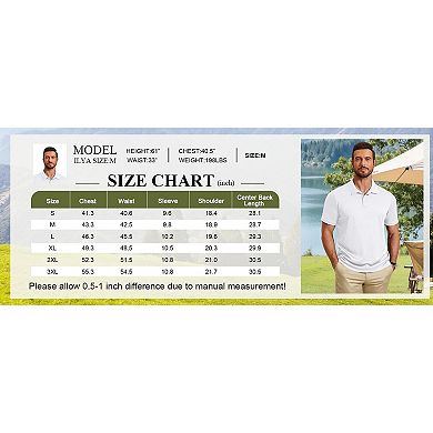 COOFANDY Mens Athletic Polo Shirts Tactical Work Shirts Short Sleeve Casual Golf Accessories