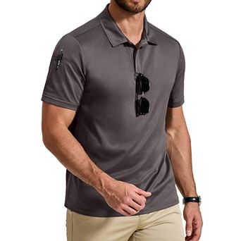 COOFANDY Mens Athletic Polo Shirts Tactical Work Shirts Short Sleeve Casual Golf Accessories